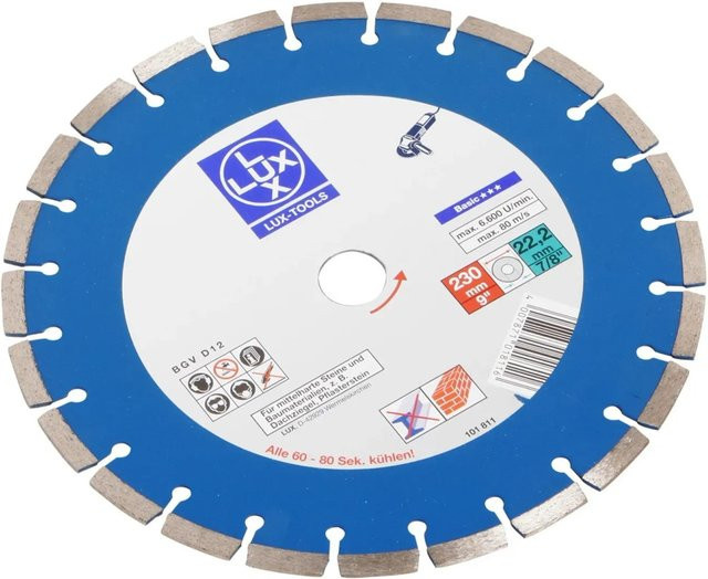 LUX-TOOLS Diamant-Trennscheibe universal blau 230 mm - Bild 1
