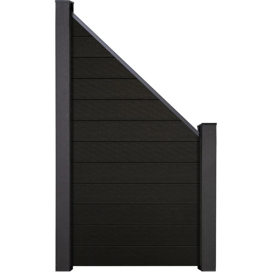 GroJa Solid Steckzaun Schräg schmal in Schwarz, B/H: 90 x 180 cm - Bild 2