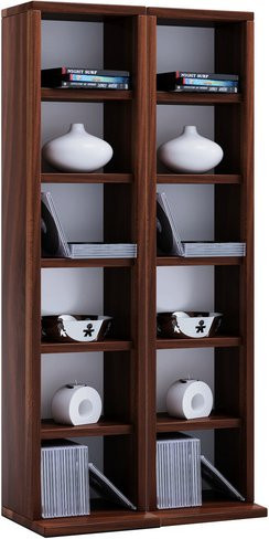 VCM Milano CD DVD Regal aus Holzwerkstoff in Braun, B/T/H: 42 x 20 x 91,8 cm - Bild 1