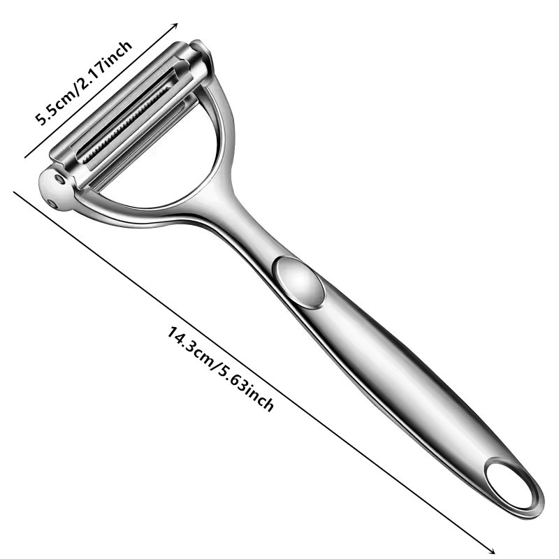 Kitchya 2in1 Edelstahl Gemüse- und Kartoffelschäler in Silber - Bild 6