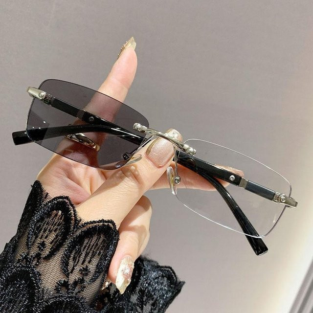 Dote Gleitsichtbrille, randlos, rechteckig, silber, Herren - Bild 1