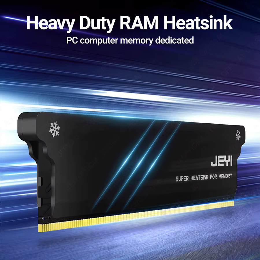 JEYI RAM-Kühlkörper mit Wärmeleitpads für DDR2 DDR3 DDR4 DDR5 Desktop-PCs in Schwarz oder Weiß - Bild 2