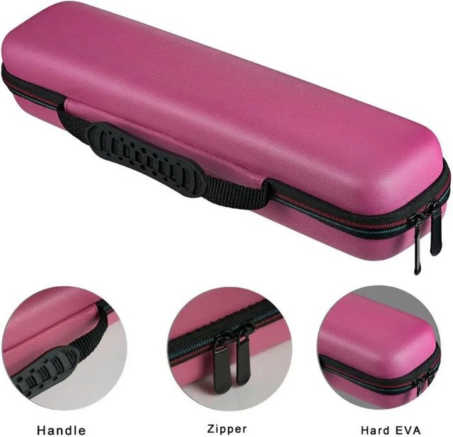 Stoßfeste EVA-Aufbewahrungstasche für Dyson Airstrait HT01 Haarglätter, schwarz und pink - Bild 1