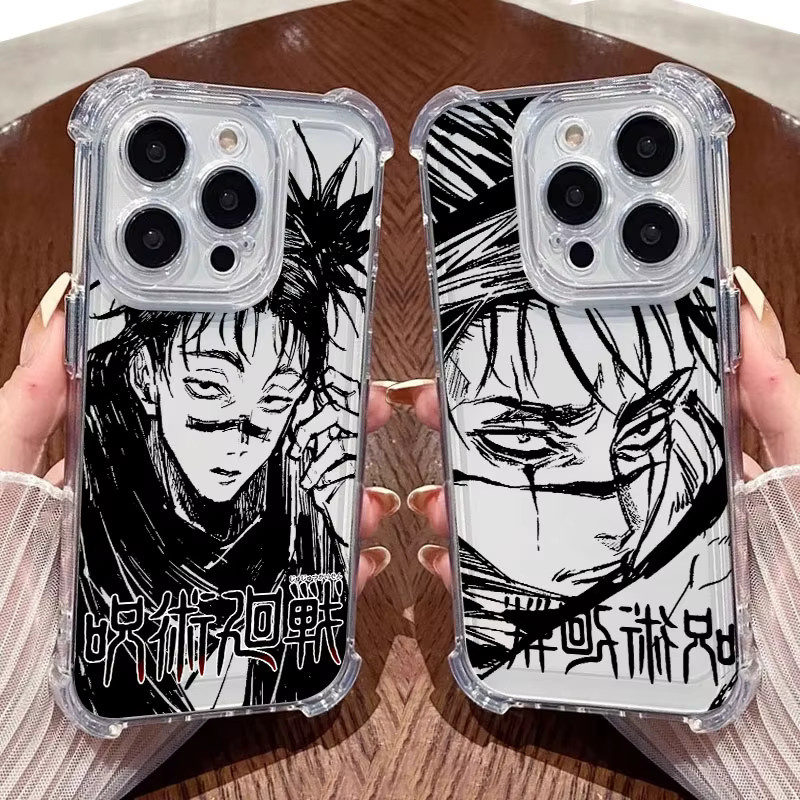 Stoßfeste Anime Handyhülle Jujutsus Choso Kaisens transparent für iPhone 11 bis iPhone 17 Pro Max und weitere Modelle - Bild 2