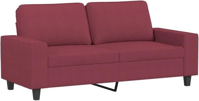 vidaXL 2-Sitzer-Sofa in Weinrot mit Stoffbezug und modernem Design - Bild 1