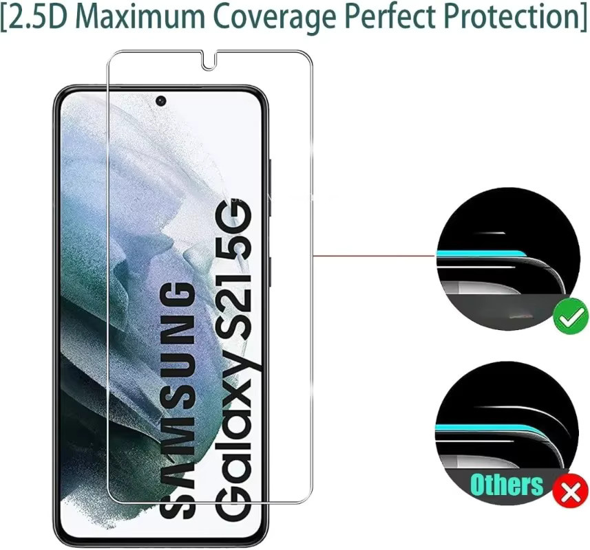 3er-Pack Panzerglas Displayschutz für Samsung Galaxy S24 S23 Ultra S22 S21 S20 S10E S9 S8 in Transparent - Bild 3