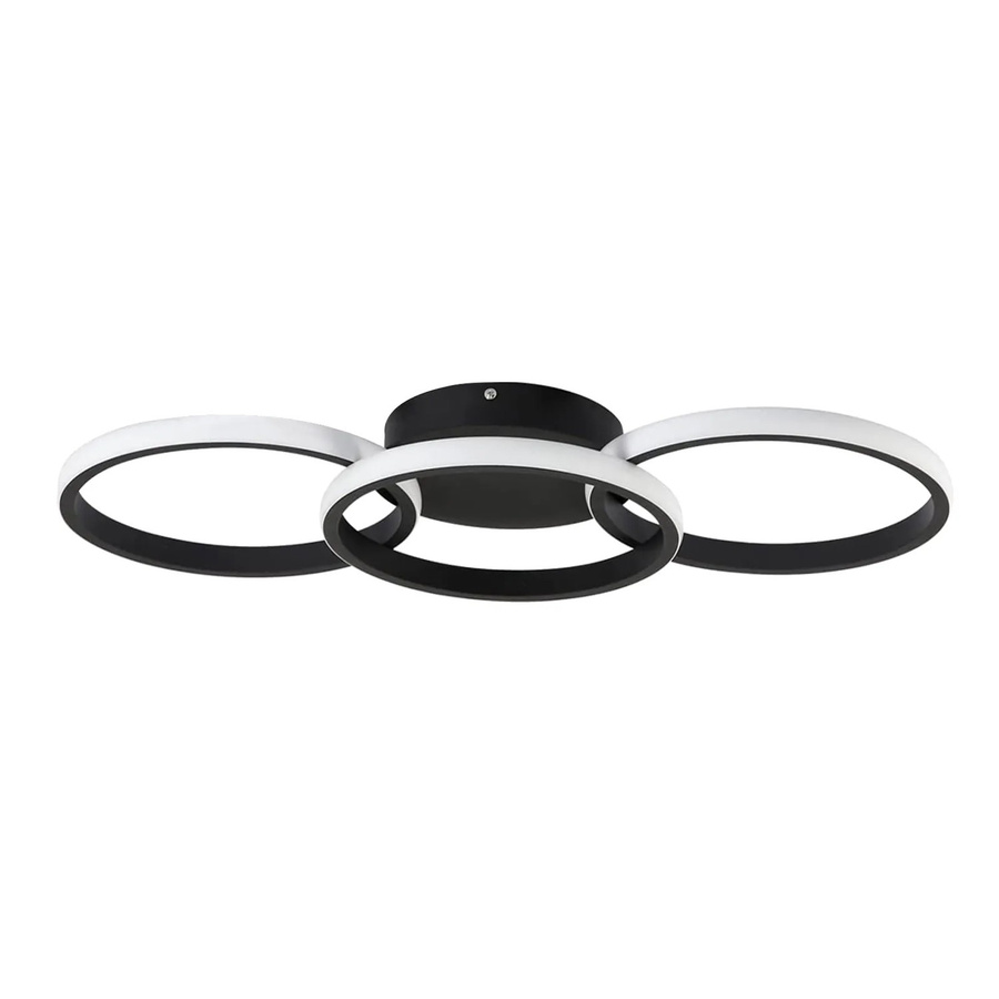 NETTLIFE LED Deckenleuchte aus Metall in Schwarz, modernes Ring-Design, Durchmesser: 60 cm - Bild 2