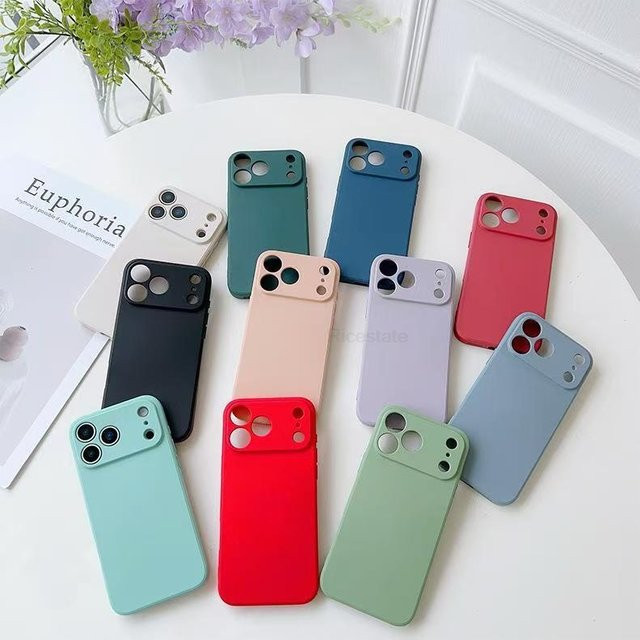 Ricestate Flüssige Silikon-Handyhülle für iPhone in Rot mit Anti-Drop Schutz und Soft TPU Cover - Bild 1