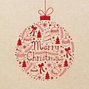 Papstar Servietten Christmas Ball, 3-lagig, rot, 20 Stück aus recyceltem Papier - Bild 1