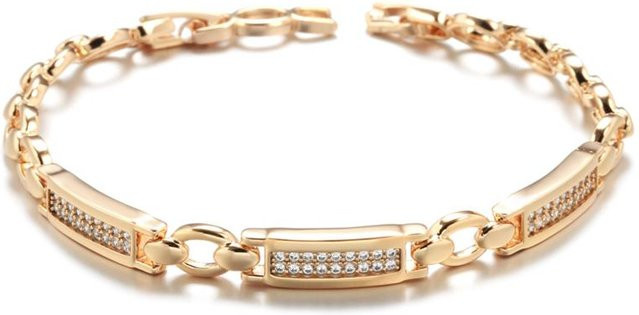 Gliederarmband Roségold, Zirkonia, Damen - Bild 1