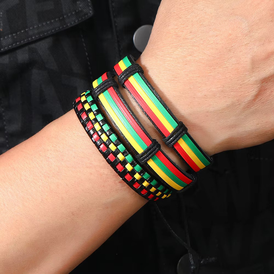 Armband Leder, bunt, Unisex - Bild 3