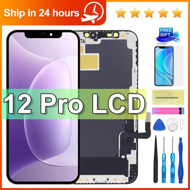 Sinmaytai OLED LCD Display mit Touchscreen Digitizer Montage Ersatzteil für iPhone 12 Pro, Schwarz - Bild 1