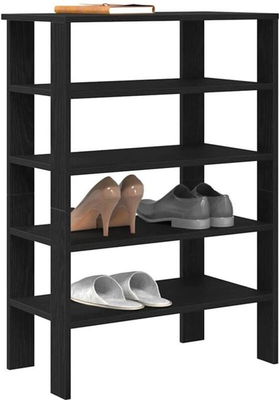 Schuhregal Vidaxl in Schwarz aus Holzwerkstoff, Modern, B/T/H: 61 x 32 x 87,5 cm - Bild 1