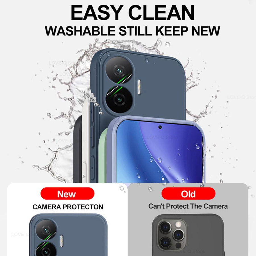 Xiaomi Poco F7 Handyhülle aus weichem Flüssigsilikon mit Kameraobjektivschutz und TPU-Rückseite - Bild 2