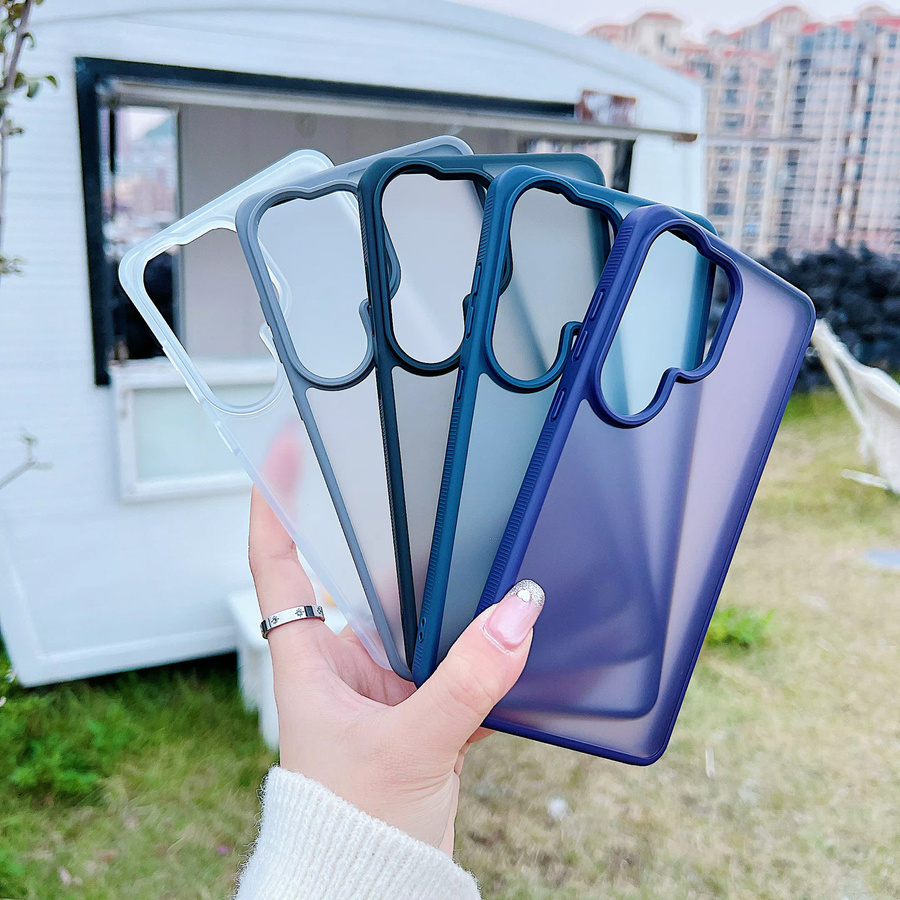 Transparente, hautähnliche Schutzhülle für Samsung Galaxy S26 S25 S24 S23 S22 Plus Ultra FE, harte und rutschfeste Hülle in Transparent und Weiß - Bild 1