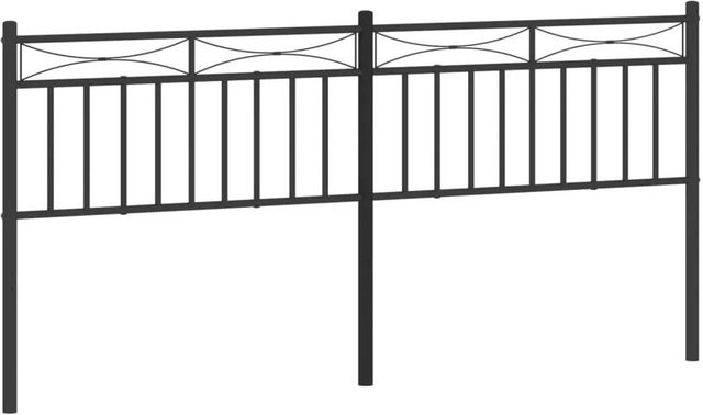 vidaXL Ersatz-Kopfteil aus Metall in Schwarz, klassisches Design - Bild 1