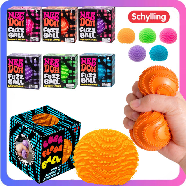 Schylling Nee Doh Fuzz Ball, Weicher Quetschball, Sensorisches Fidget-Spielzeug - Bild 1