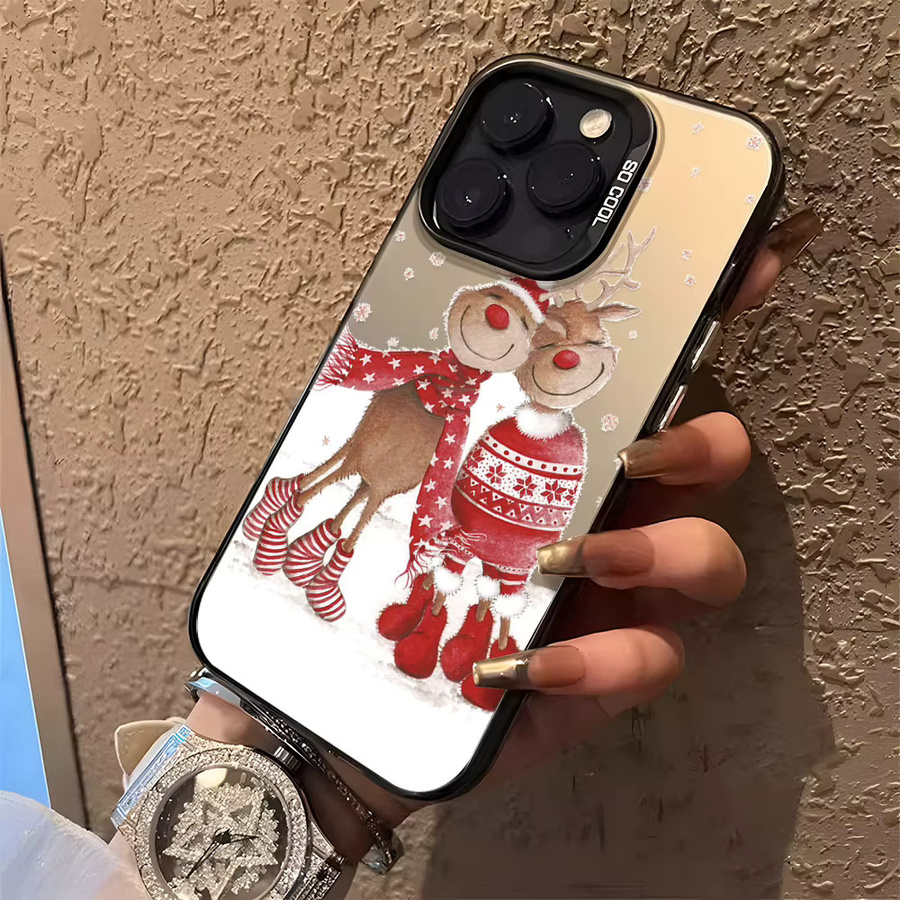 Stoßfeste Silikon Handyhülle mit Rentier-Cartoon-Design für Samsung Galaxy S25 Ultra, S24, S23, FE, A55 5G, A54, A53, A52 in Multicolour - Bild 2