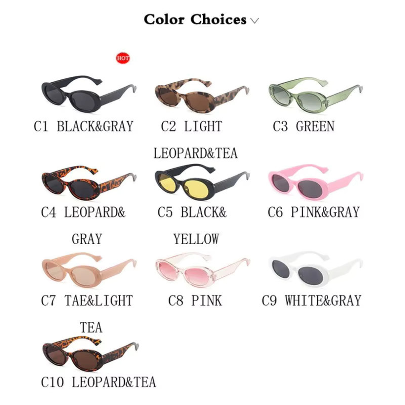 Samjune Sonnenbrille Oval, Vollrand, Rosa, Schwarz, Damen - Bild 1