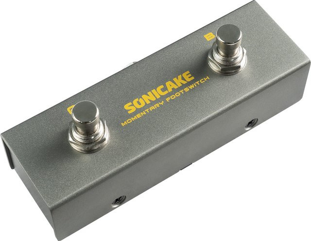 SONICAKE Momentary Footswitch QFS-10 A/B Dual-Wege-Fußschalter mit TRS-Kabel in Silber - Bild 1