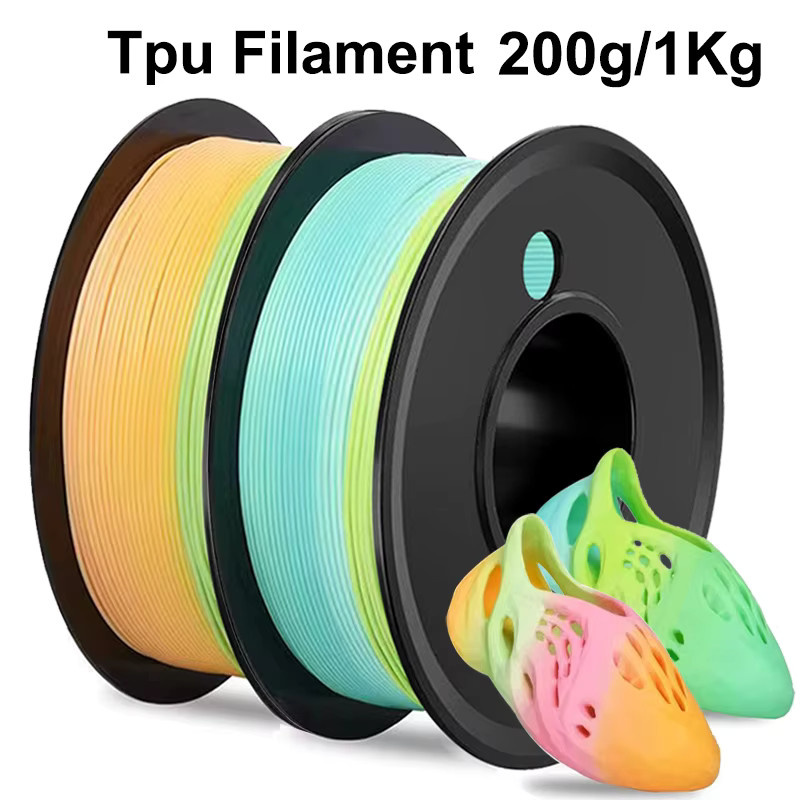 FlexMaterials TPU Regenbogen Filament 1,75 mm für 3D-Drucker, Farbe: Multicolour Grün, 1 kg - Bild 3