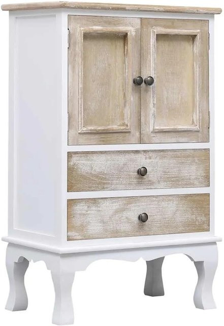 vidaXL Schubladenkommode Weiß Modern aus Holz und MDF, B/T/H: 50 x 30 x 80 cm - Bild 1