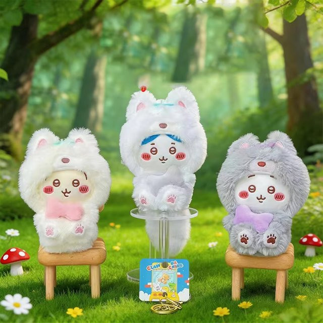 Bandai Usagi Hachiware Hund, Plüsch-Schlüsselanhänger, Stofftier - Bild 1