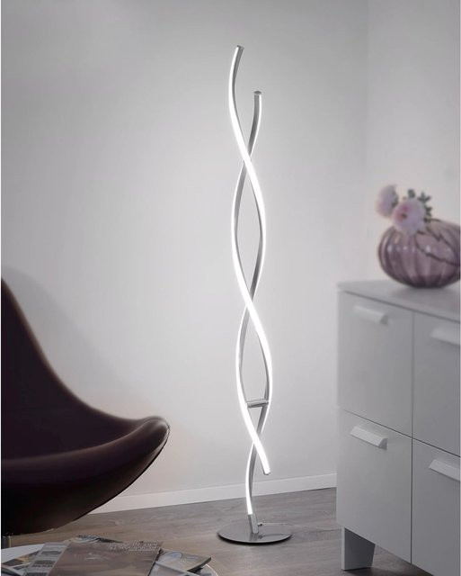 Paul Neuhaus LED-Stehleuchte Polina in Silber aus Stahl, Höhe: 136 cm - Bild 1