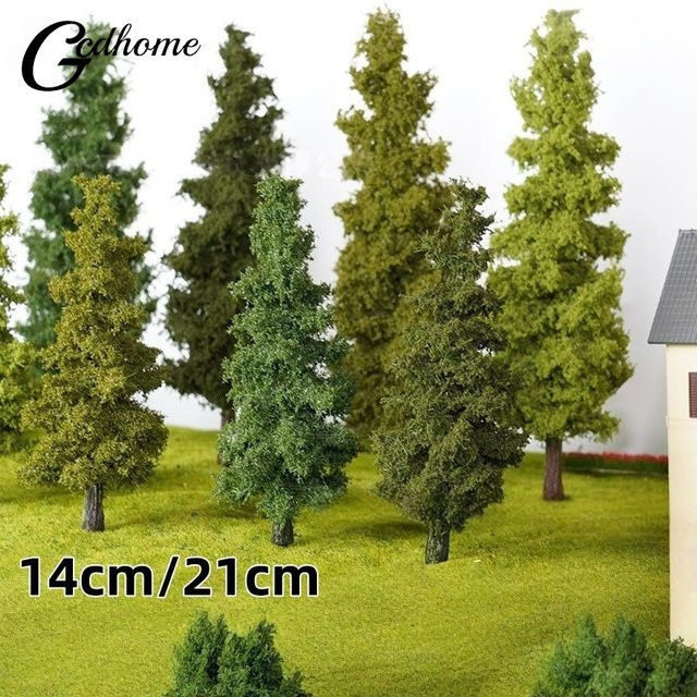 GCDHome Modell Kiefer aus Draht für DIY Landschaftsdekoration und Sandtabletop, Grün - Bild 1