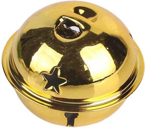 10 Stück Glitzerglocken als Weihnachtsbaumanhänger in Gold und Silber, hohle Schlittenglocken und Sterne für deinen Christbaumschmuck, Durchmesser: 30 mm bis 40 mm - Bild 1