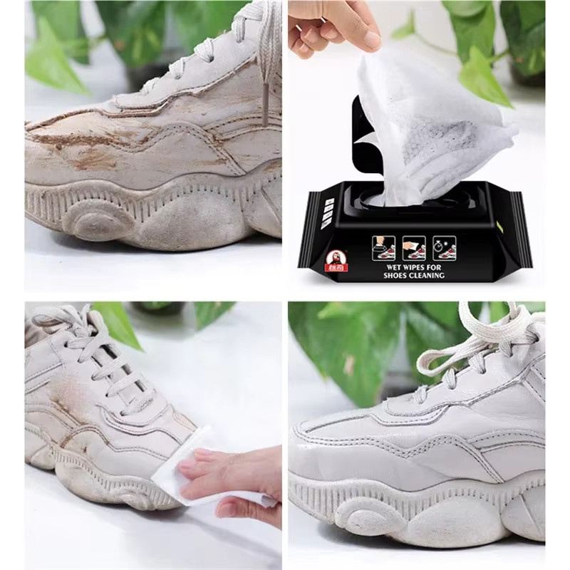 VIE LENTE Einweg Schuhe Reinigungstücher Weiß für schnelle Schuhpflege und Turnschuhreinigung - Bild 5