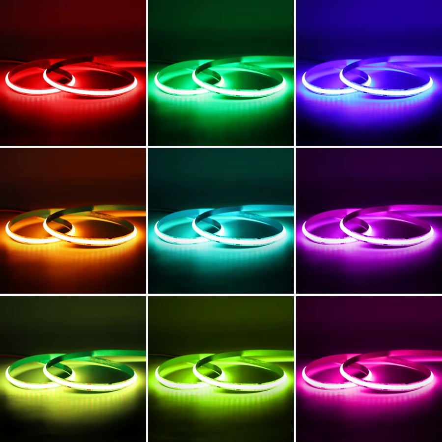Rybakov Bluetooth RGB COB LED Streifen mit Fernbedienung und Dimmfunktion für TV Hintergrundbeleuchtung, Multicolour, 240 cm - Bild 6