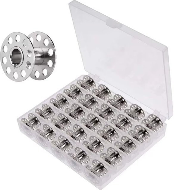 Metall Spulenbox mit Sichtfenster in Silber für Nähmaschinen und DIY-Nähzubehör - Bild 1