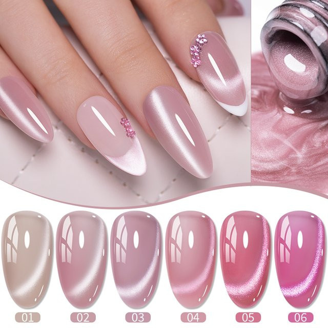 PUENTE Blossom Pink Cat Magnetic Gel Nagellack, Soft Rose Pink, 7,5 ml - Bild 1