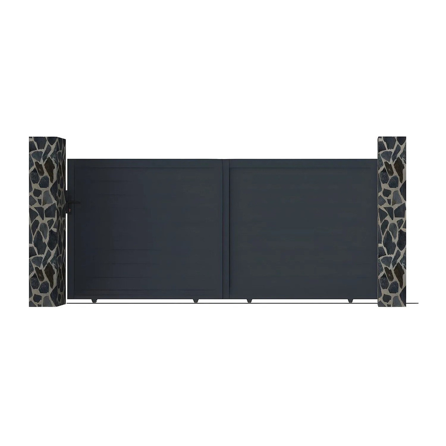 Vente-unique Schiebetor Nazario aus Aluminium in Anthrazitgrau, Breite: 348 cm - Bild 2