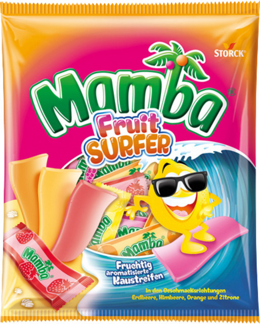 Storck Mamba Fruit Surfer Kaustreifen 4 Sorten 290 g - Bild 1