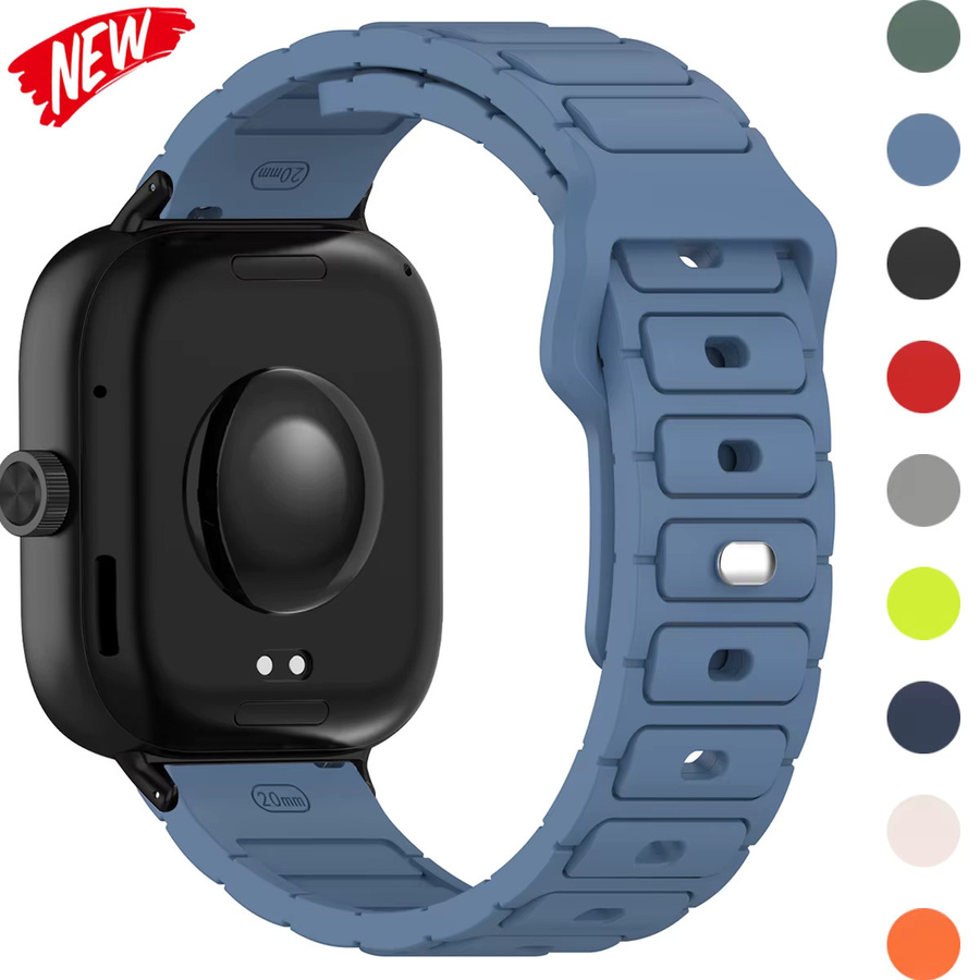 CAOWTAN Uhrenarmband Silikon, blue, Xiaomi Redmi Watch 5 4, Miband 9, 8 Pro - Bild 3
