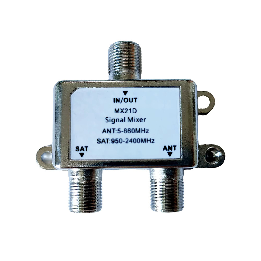 ZSAT/ANT Diplexer-Kabel und Satelliten-TV-Kombinator MX21D DVB-S2 DVB-T2 DVB-C in Silber - Bild 2