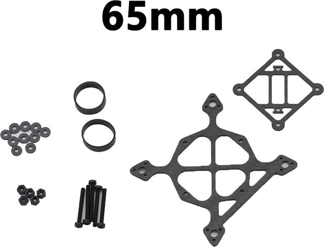 3K Carbonfaser Rahmenkit für 65mm Toothpick Whoop Mini FPV Racing Drohne in Schwarz - Bild 1