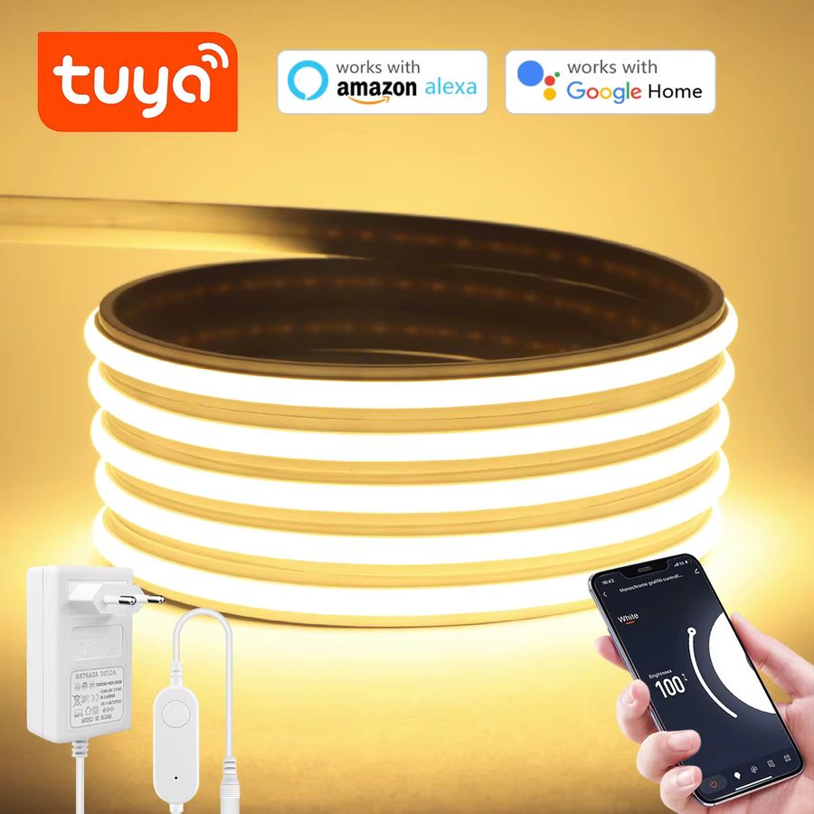 MALITAI Premium Neon LED Lichtleiste aus echtem Silikon, 24 V, White, Tuya Smart WiFi APP, Alexa-Steuerung, selbstklebend, schneidbar und wasserdicht - Bild 5