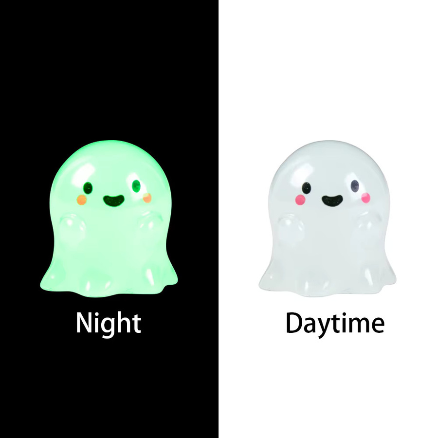 6er Set Joy-enlife Halloween Miniaturfiguren aus Harz mit Leuchteffekt als Geister und Kürbisse für die Tischdekoration und als Geschenk für Kinder - Bild 6
