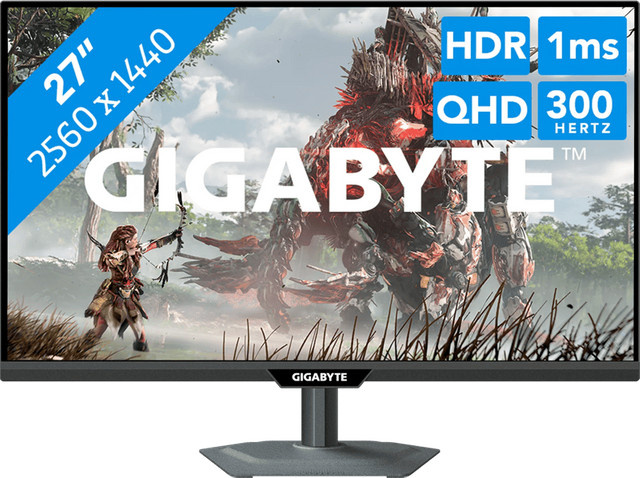 Gigabyte M27Q3 Gaming Monitor, 27 Zoll, QHD 2560x1440, IPS, 300 Hz, Schwarz, HDMI, DisplayPort - Bild 1