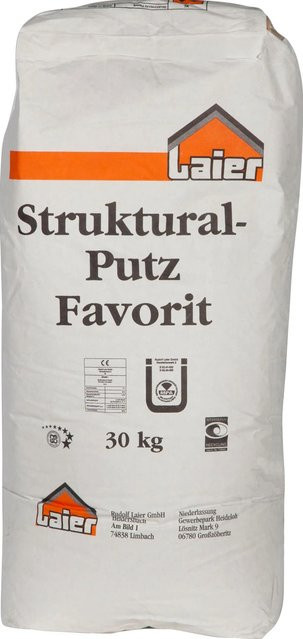 Laier Strukturalputz Favorit Korn 3 mm Weiß 30 kg - Bild 1