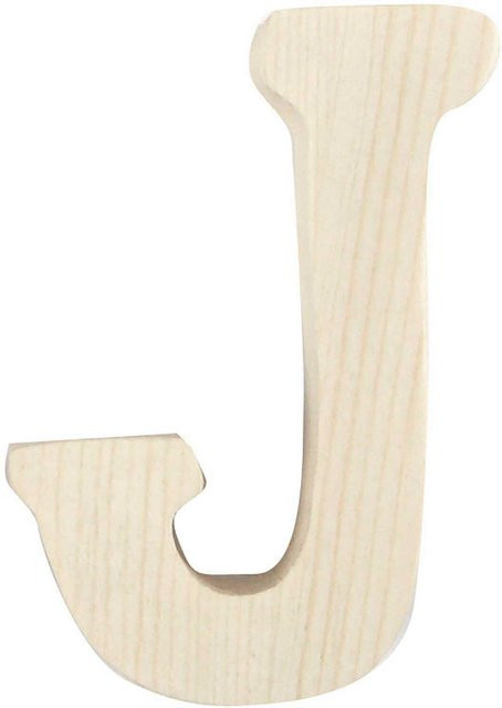 Rico Design Holz-Buchstabe J für die Tischdekoration, Höhe: 8,0 cm - Bild 1