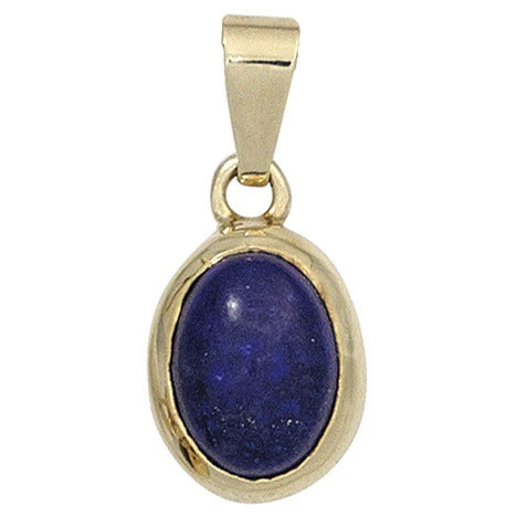 Colfem Anhänger oval, 585 Gelbgold, Lapislazuli, blau - Bild 1