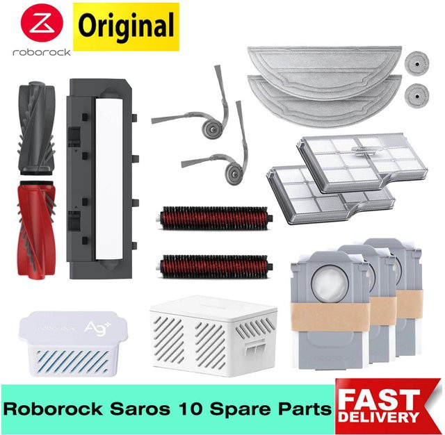 Roborock Saros 10 Ersatzteil-Set mit Filtern, Wischmopps, Haupt- und Seitenbürsten, selbstreinigender Bürste, antibakteriellem Modul und Staubbeuteln für S9 MaxV Ultra - Bild 1