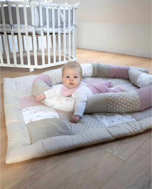 Ullenboom Nestchenschlange aus Waffelpiqué und Cord in Rosa/Pink, Länge: 300 cm - Bild 1