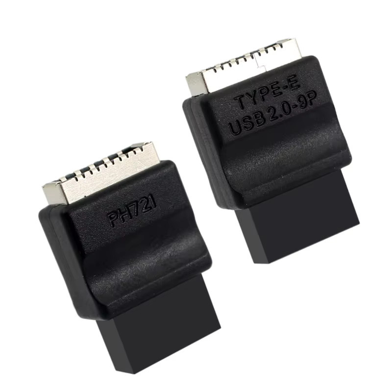 OULLX USB-C Riser-Adapter Konverter von USB 2.0 9-Pin Motherboard Header auf Typ E Schlüssel A auf Typ C, Schwarz - Bild 5