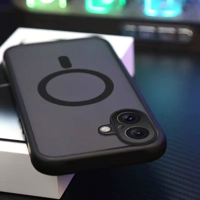 Ricestate Magnetische Stoßfänger-Hülle für iPhone 12 bis 17 Pro Max Plus Air in Schwarz mit MagSafe Unterstützung - Bild 4