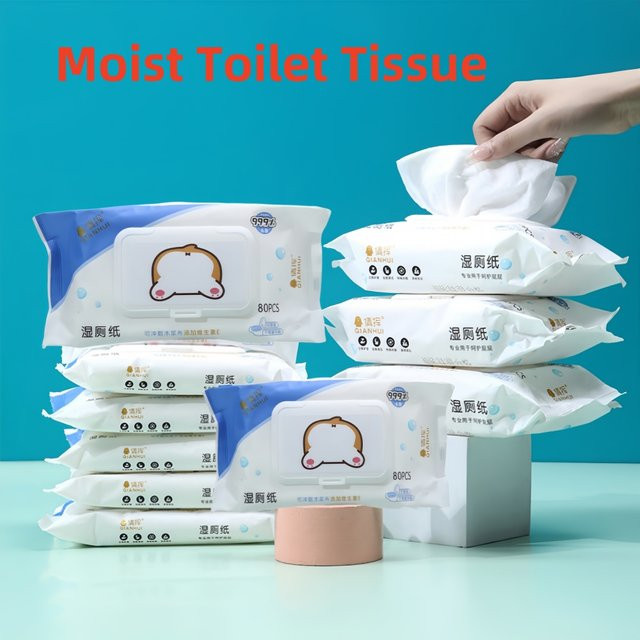 Feuchtes Toilettenpapier, 80 Stück, Unisex, antibakteriell - Bild 1